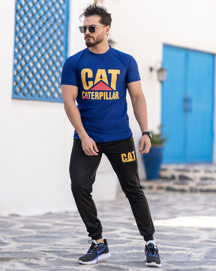 قیمت و خرید آنلاین ست تیشرت شلوار مردانه Cat مدل Erpillar (آبی)