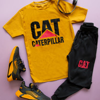 قیمت و خرید آنلاین ست تیشرت شلوار CAT مدل Erpillar (زرد)