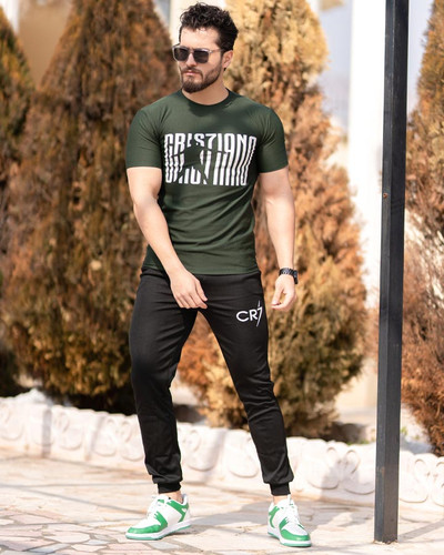 قیمت و خرید آنلاین ست تیشرت شلوار مردانه مدل CR7 (سبز)