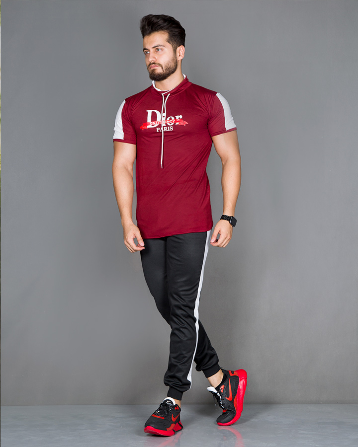 قیمت و خرید آنلاین  تیشرت شلوار مردانه diore مدلHakan (زرشکی)