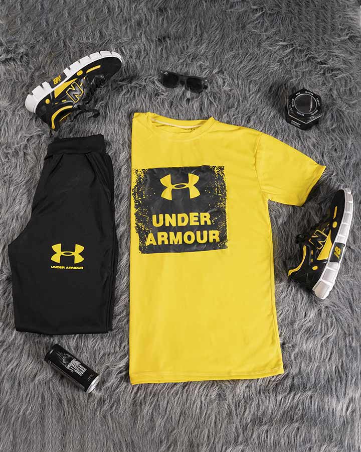 قیمت و خرید آنلاین ست تیشرت و شلوار مردانه UNDER ARMOUR (زرد)