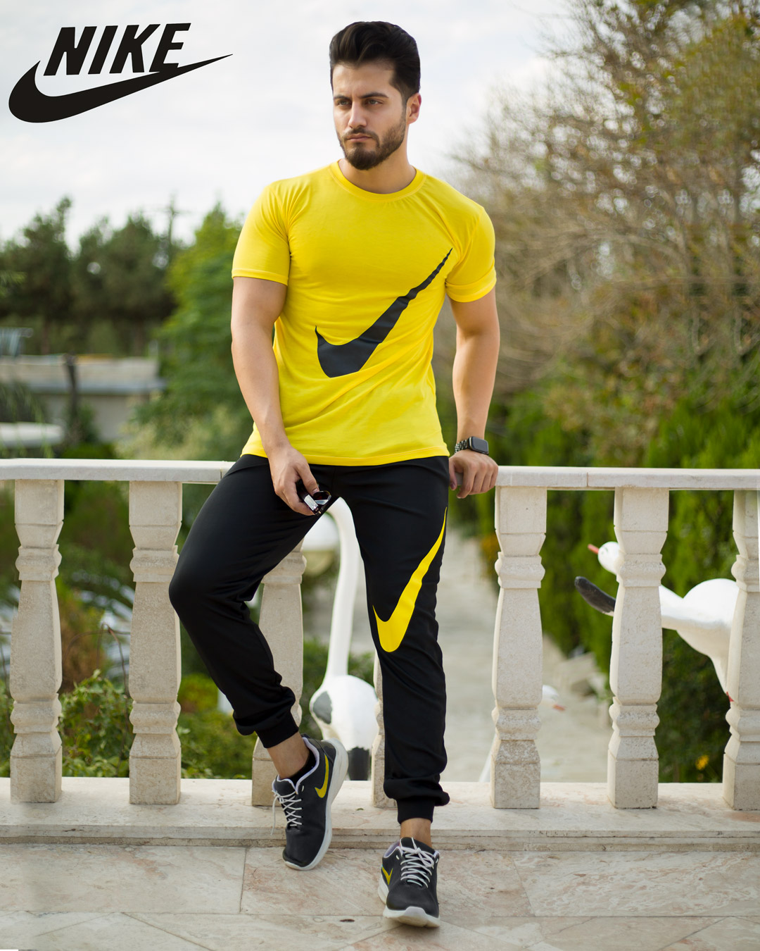 قیمت و خرید آنلاین  ست تیشرت و شلوار Nike مدل calin (زرد)