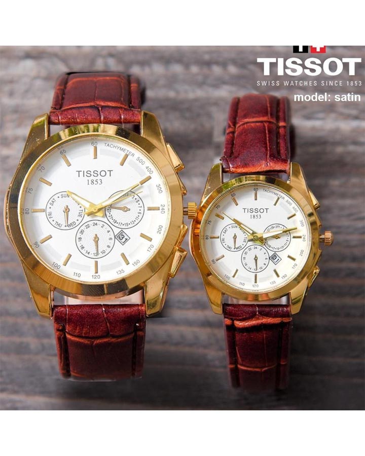 قیمت و خرید آنلاین ست ساعت مچی مردانه و زنانه مدل tissot کد 6070